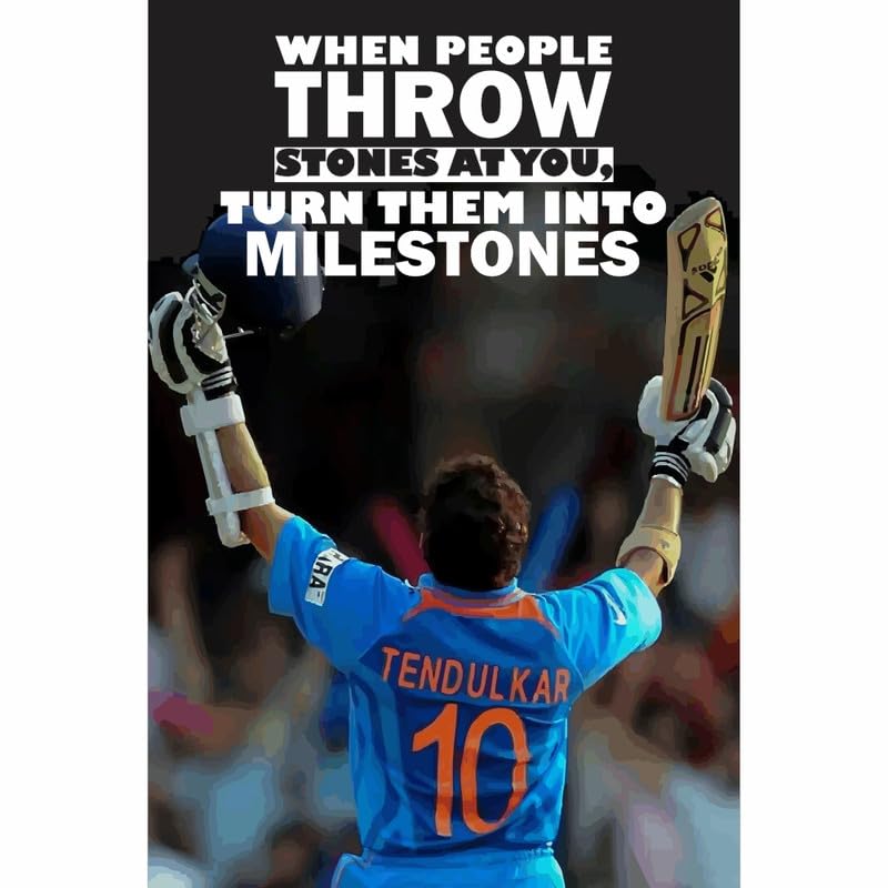 POSTER WALLAH Sachin Tendulkar Poster for Home Office and Student Room Wall | Aesthetic Poster | Wall Decor SACHIN1 (18X12 inch)