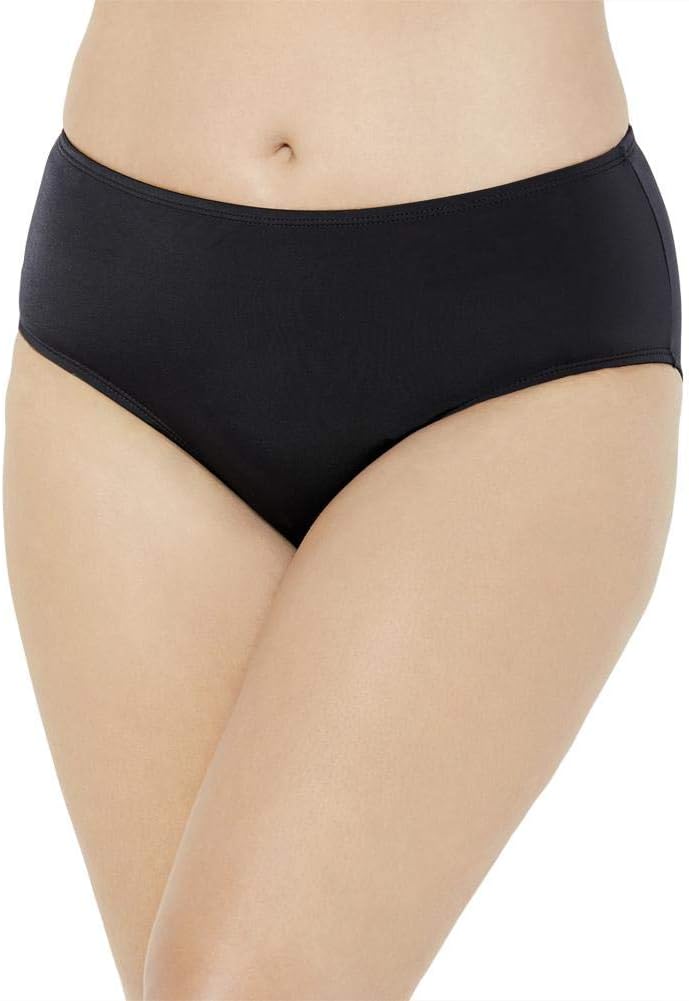 Swimsuits For All Women's Mid-Rise Full Coverage Swim Brief (Plus