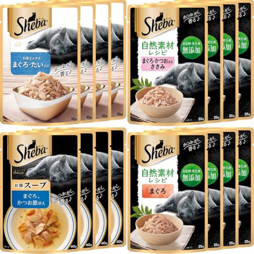 �V�[�o �o���G�e�B �E�F�b�g ���L�p �����ƌ��N�o���G�e�B [�ґ򂨋��~�b�N�X�E���R�f�ނ܂��납�����肳���݁E�܂��납���ߓY���E���R�f�ނ܂���] 35�`40g×16��(4��×4��) �����⋋ �L���b�g�t�[�h �L Sheba �p�E�` �܂Ƃߔ��� �A�\�[�g