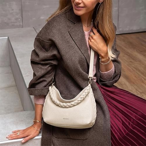 Image of EXOTIC Luna Braided Sling Bag for Women | Soft Structured Hobo Bag | Adjustable Strap | Multi Pocket | Elegant Everyday Purse