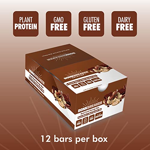 Bonk Breaker Real Food Energy Bar Gluten-Free, 8G Protein, Peanut Butter And Dark Chocolate Chip Flavor, 60G Bar (12 Pack) #TOP2