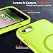MOCCA Strong Magnetic for iPhone SE Case 2022/iPhone SE 2020 Case/iPhone 7 Case/iPhone 8 Case [Compatible with Magsafe] Slim Thin Translucent Matte Protective Cover Phone Case 4.7'', Fluorescent Green