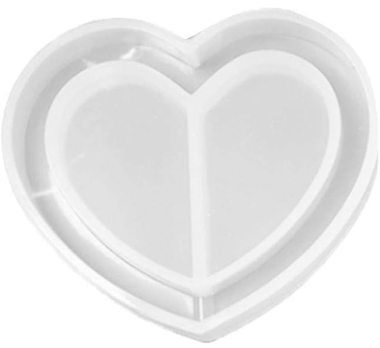 POLYSTORE Creative DIY Multipurpose Transparent Silicone Coaster Mold (Heart Keychain Mold, 50 X 42 MM) / Silicon Resin Mould/EPXOY Art-image-23