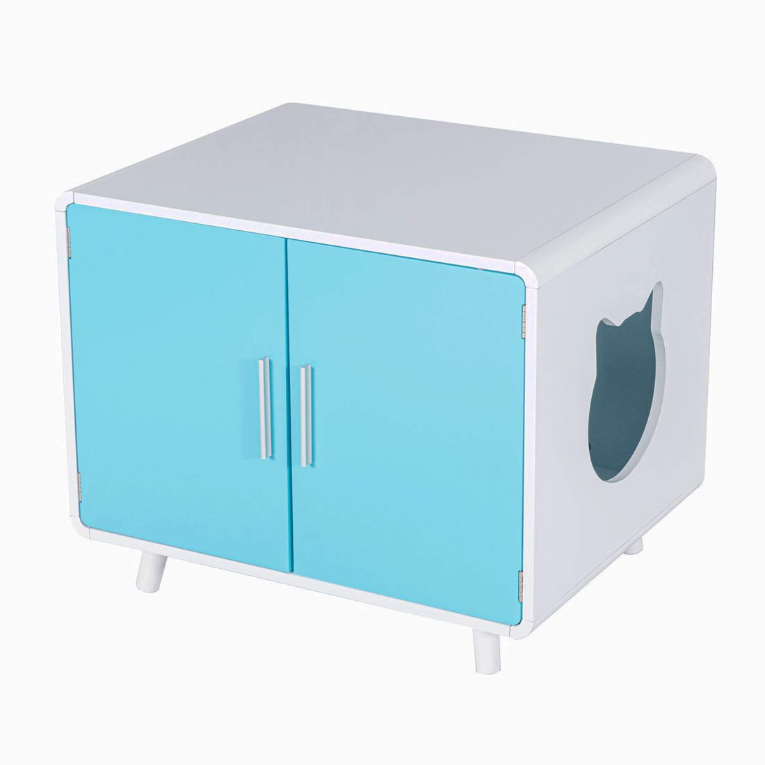 Furever Pet Furniture Top Entry Odor Free Cat Litter Box Cabinet