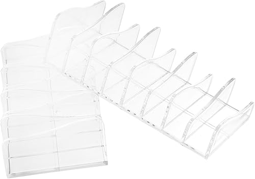 2pcs Divided Eyeshadow Palettes Organizer Stand Makeup Storage Rack for Cosmetics Lipstick Nail Polish and Brush Holder Vertical Display for Vanity