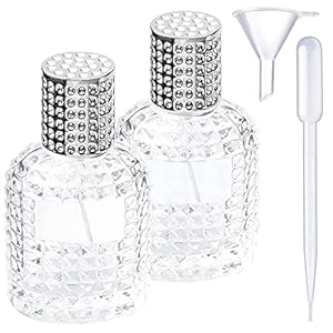 通用 CL-Link 30ml 2 Stück Parfümflakon Zerstäuber Nachfüllbar Glas Leer Parfümzerstäuber Kristall Glas Kunst Ananas…