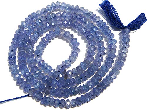 Perles de tanzanite naturelle haut de gamme en cocarde facettée pour colliers d'exception