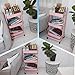 Piowio 3 Tier Utility Rolling Cart Multifunction Organizer Shelf Storage Cart with 3 Pieces Cups and 8 Pieces Hooks for Home Kitchen Bathroom Laundry Room Office Store etc. (Pink)