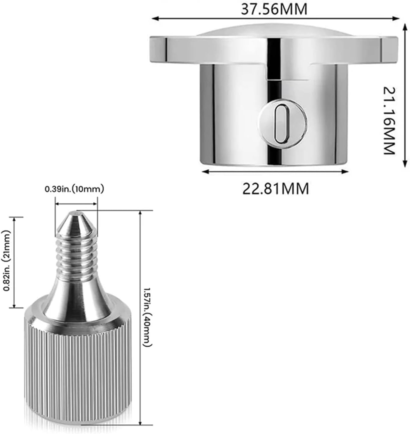 Compatible for KitchenAid, Stainless Steel Thumb Screws & Hub Cap for Stand Mixer Attachment