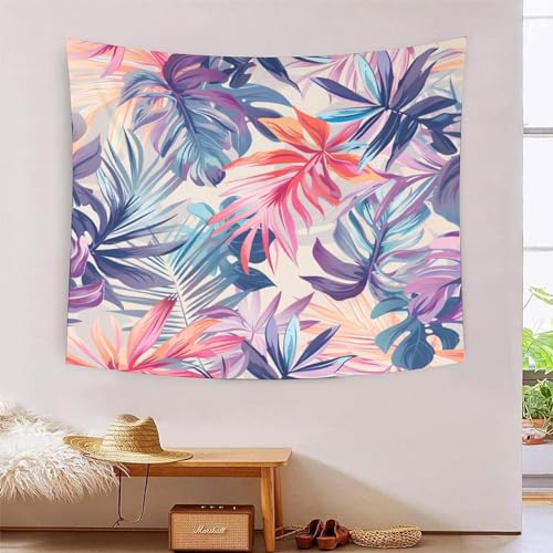 Tapisserie effet 3D feuilles NMOTARVIN grand format en tissu pour tenture et serviette plage