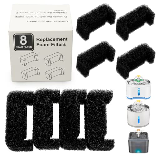 Filtro de esponja para fuente de agua para mascotas 8 pzas