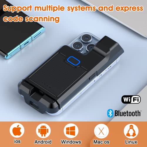 Alacrity Qr Code Scanner Bluetooth Android Barcode Scanner, Wireless Adjustable Back Clip Phone Bar Code Scanner With 3000Mah Rechargeable Battery Ompatible With Android, Ios, Ipad,Iphone #TOP7