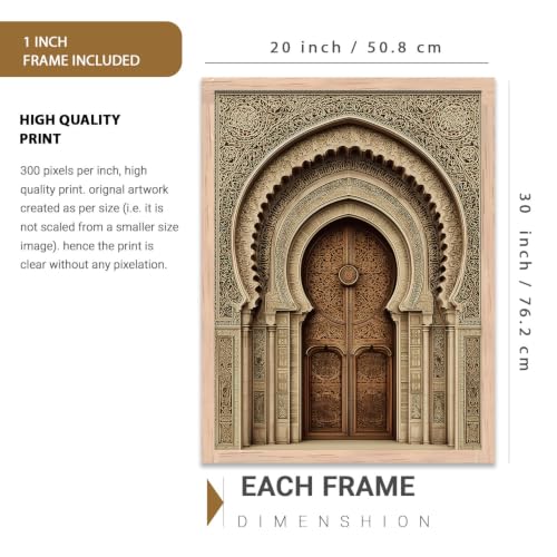 Image of kotart Traditional Indian Wall Art Paintings | Wall Posters With frames | Framed Painting for Living Room Home Room Bedroom Office Decor Set of 3 (20x30 Inch)