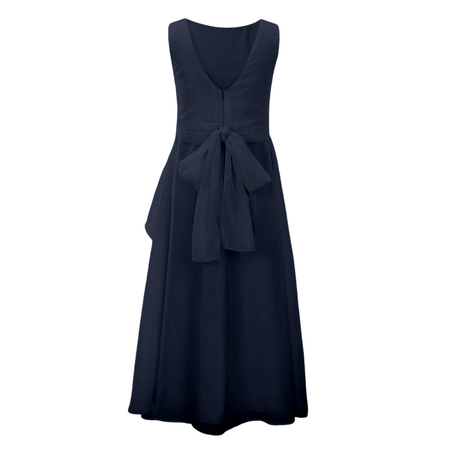 Generisch Elegante abito da bambina senza maniche, con scollo rotondo, adatto per esibizioni, matrimoni, eventi all'aperto, creazione elegante senza maniche, perfetto per la primavera