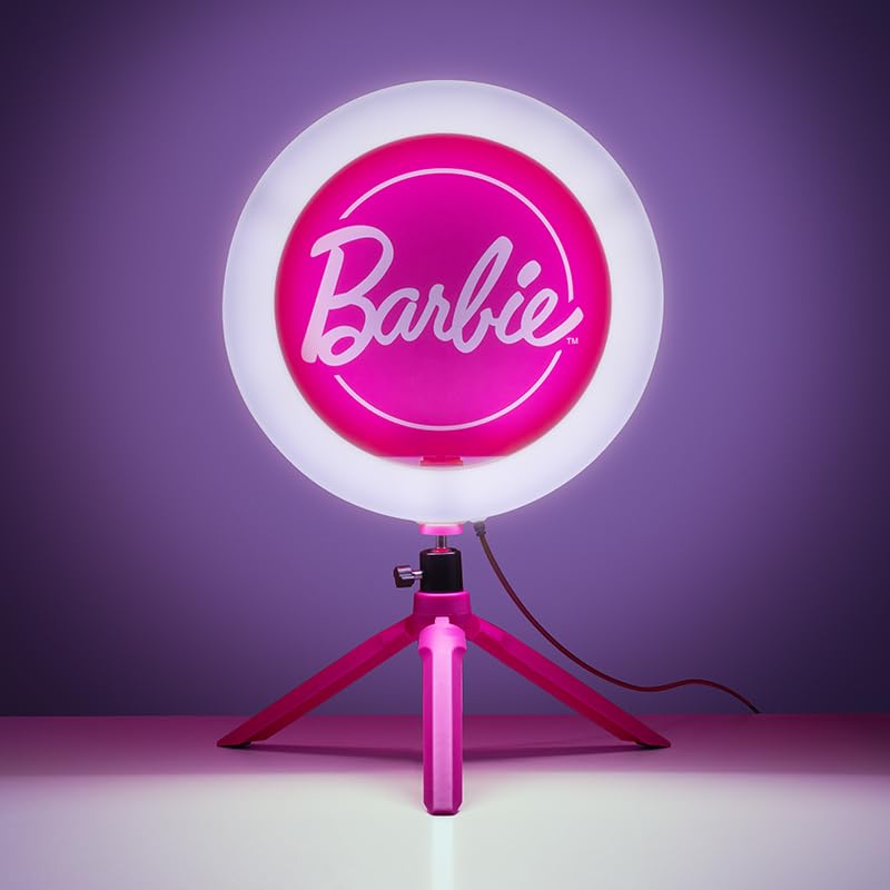 Barbie Streaming Light - Officially Licensed Adjustable Ring Light with Phone Holder, 3 Light Modes, Warm, Cool & Neutral, Gift for Girls | Paladone - Image 2