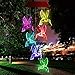 Solar Hummingbird Wind Chimes, PATHONOR Color Changing Solar Wind Chime Outdoor Waterproof Hummingbird LED Solar Lights, Gifts for Mom Grandma Birthday Christmas Party Night Garden Hanging Decoration