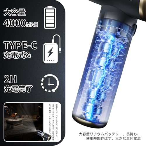 DRomse 【Amazon.co.jp限定】2025新モデル ハンディクリーナー 多機能ミニ 掃除機 電動ハンディ 車用35000PA 充電式 多機能 コードレス 4in1電動エアーポンプ機能付き 吸引力 カークリーナーパワフル HEPAフィルター 強力 充電式 高速充电 超軽量450g 低騒音 携帯便利 乾湿両用 超強力モーター 車載ミニポータブル 業務用/キーボード掃除/車内清掃/家具/家庭用 ブラック Hc2025 の商品画像 5