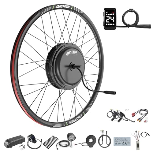 Compatibilità: Questo kit di conversione Ebike 1000W è compatibile con forcelle anteriori con spazio tra dropout di 100-106mm e richiede un sistema frenante a disco (non compatibile con freni a V o freni a cerchio). Adatto a telai/forcelle in alluminio o acciaio (non compatibile con telai in fibra di carbonio). Per biciclette con pedivelle cave, scegli il sensore PAS destro con grande foro di installazione