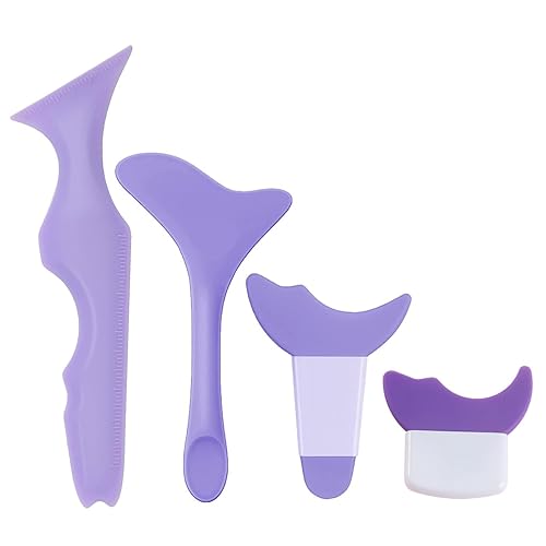 4 plantillas todo en uno para delineador de ojos, puntas de alas, sombra de ojos y delineador de ojos, bloc de plantillas + deflector de sombra de