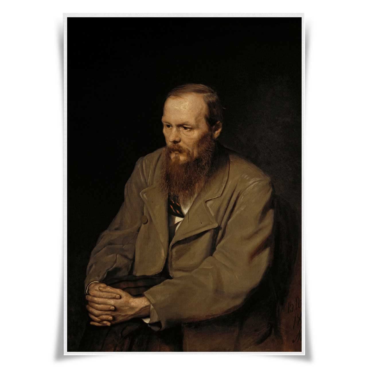 Nice Captain Great Writer Portrait Poster Literary Giants A3 Prints Wall Art Home Decor (Fyodor Dostoevsky)