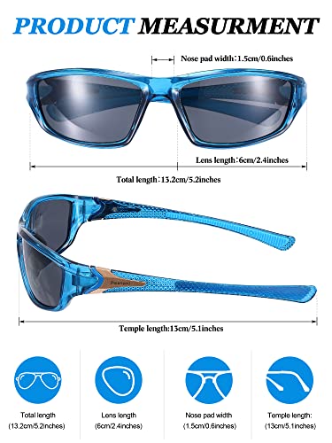Image of Konohan 9 Pairs Polarized Sports Sunglasses for Men Driving Shades Running and Tactical Polarized Sunglasses