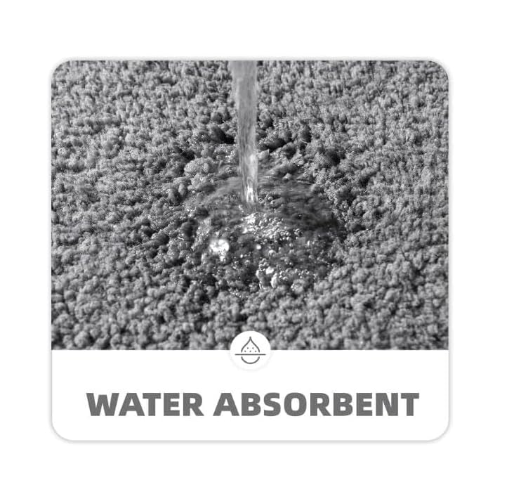 Alfombra Baño 50X80Cm Elefante Gris Shaggy De Microfibra Lavable A Máquina Alfombra De Baño,Secado Rápido Antideslizante Alfombrilla, Súper Absorbente Alfombras