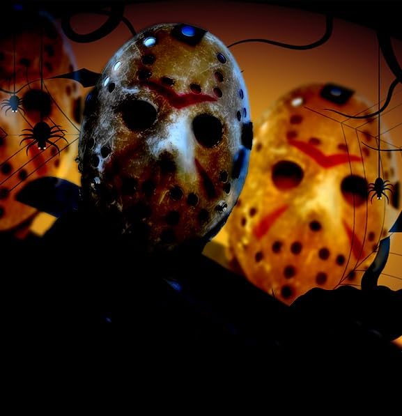 Miniatura 4 de Máscara de hockey de terror para Halloween, cosplay, mascarada, máscara de disfraz de Navidad con correas ajustables