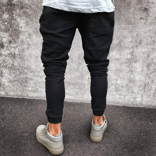 Jeans Pants Trouser Denim Street Trendy Tight Legged Water Washed Casual Commuter for Men3