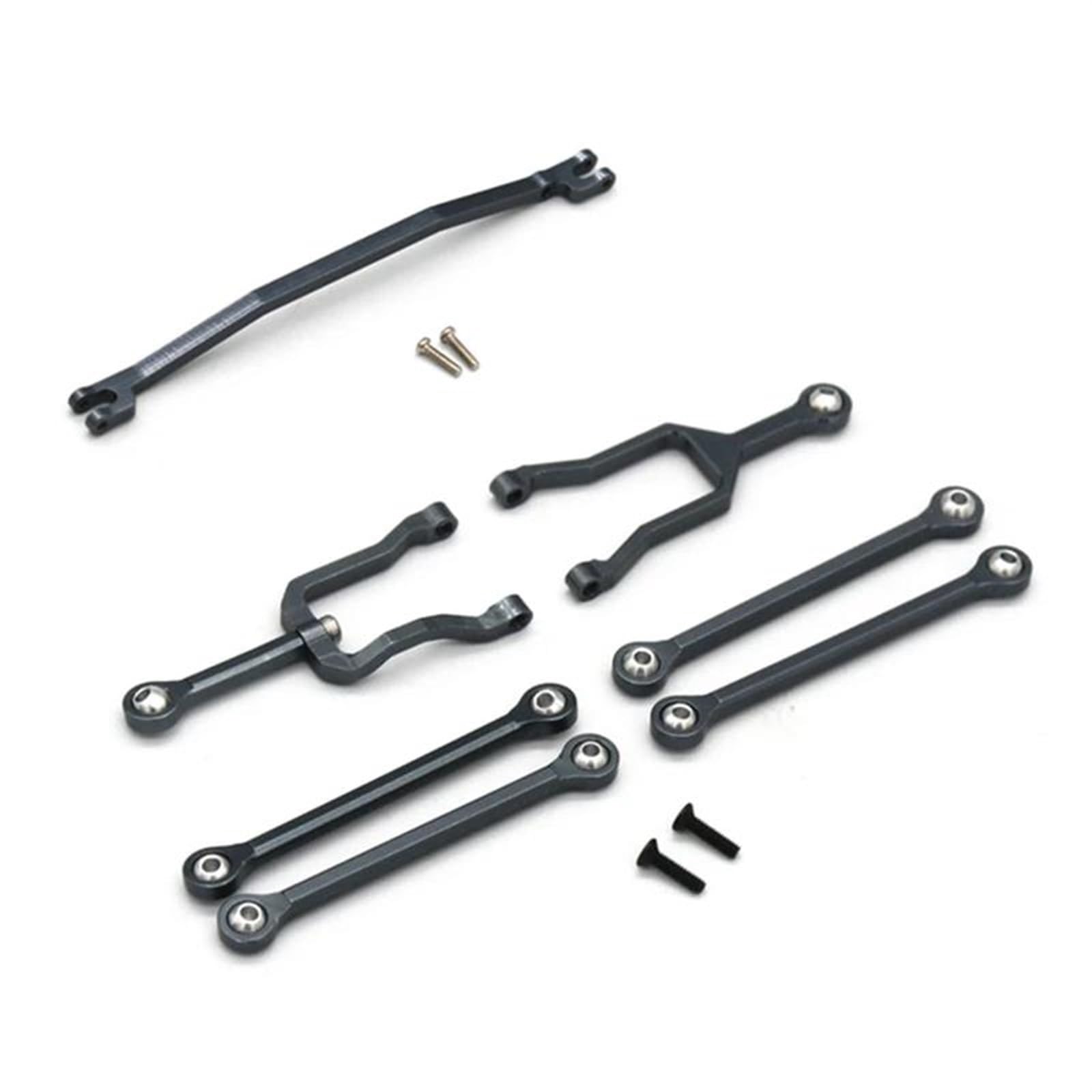 Varilla de Tracción para Kyosho para Mini Z 4X4 1/18 Coche Trepador De Control Remoto Piezas Mejora Varilla Enlace Dirección Metal Y del Chasis(Gray)