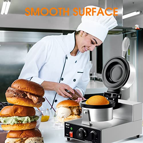 Pyy Commercial Electric Burger Waffle Irons 1300W Non Stick Press Burger Stainless Steel Machine For Home Party Bread Donut Heating Machine #TOP2