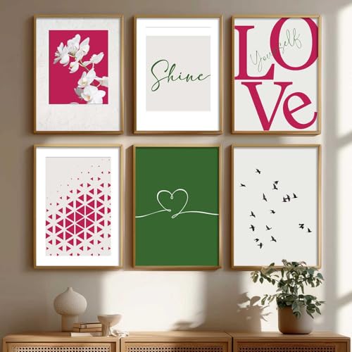 Image of kotart - Wall Poster | Paintings with Frame for Living Room, Bedroom and Office | Painting Decoration (14X20 Inch, A) Pack of 6