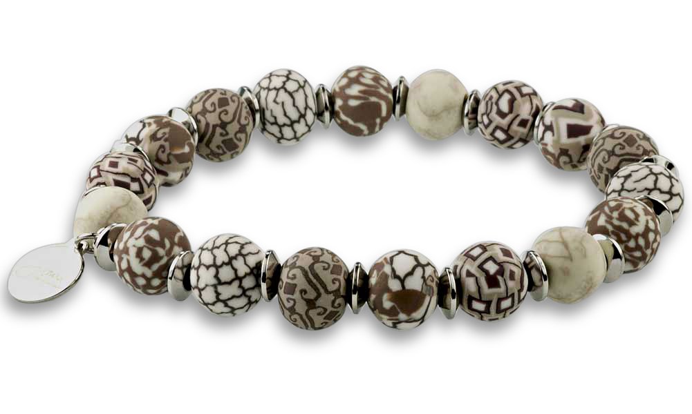Jilzara Bracelet - Petite Keepsake - Latte - New Clay Artisan Bead 404-002