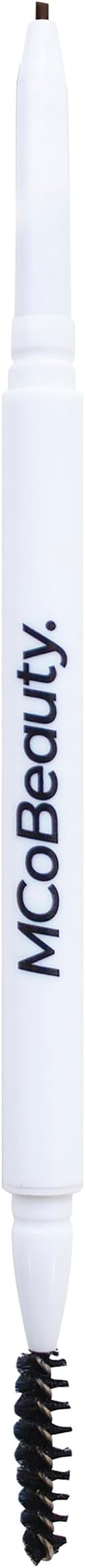 MCoBeauty - Precision Refined Brow Pencil - Medium Dark Shade - Eyebrow Crayon with Spoolie Brush and Ultra-Fine Precision Tip - Draw, Sculpt and Blend