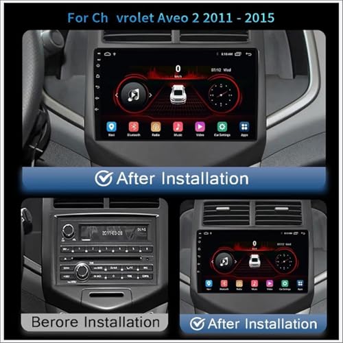 Autoradio Android 15 Chevrolet Aveo écran 2K QLED lecteur multimédia GPS Bluetooth SWC