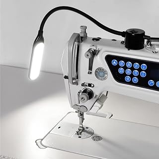 Sewing Machine Light – 10W/30 LED, Flexible Gooseneck, Magnetic Base, 360° Adjustable LED Lamp for Workbench, Drill Press, Lathe, Study & Night Work – White/Black - Amazon product rated Grade A