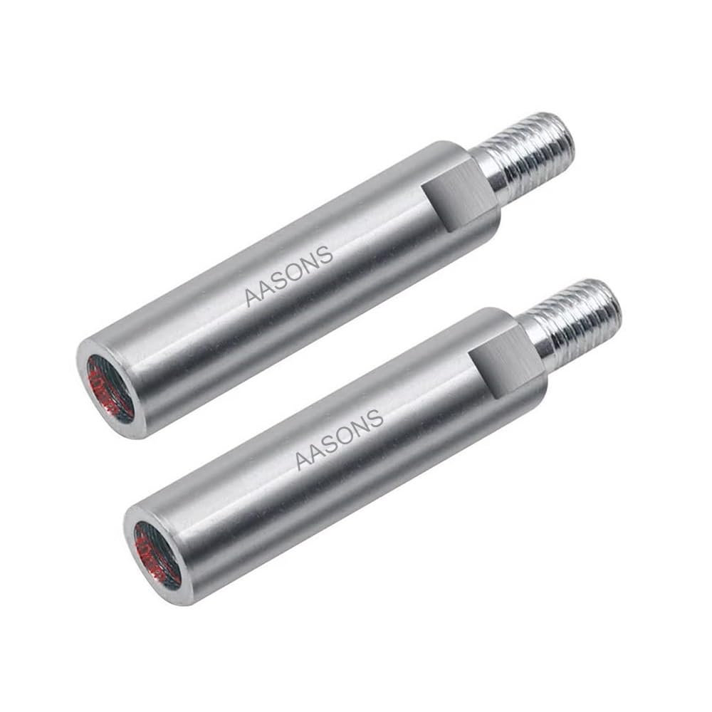 AASONS 80mm Long 4” Inch Angle Grinder Extension Connecting Rod Adapter Rotary Shaft, Polishing Accessories M10 To M10 Adapter 3 Inch Length (Pack Of 2)