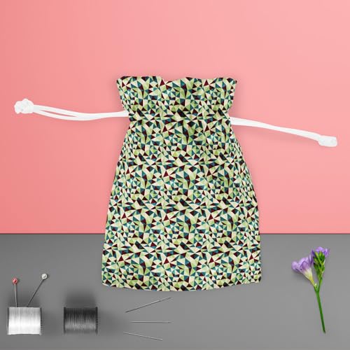 Image of ArtzFolio Grunge Triangle D4 | Pouch Wrist Potli Bag | Bag for Weddings & Casual Parties