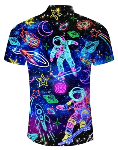 uideazone Mens Funny Hawaiian Shirts 3D Graphic Button Down Short Sleeve Tropical Holiday Beach Aloha Shirt2