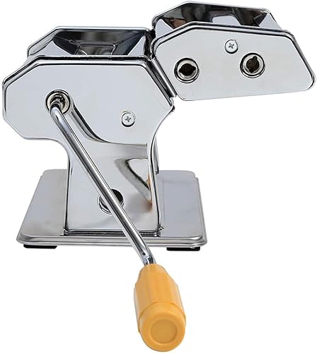 Miniatura 1 de Máquina para hacer pasta de manivela, máquina de pasta de acero inoxidable, rodillo de pasta 2 en 1 y cortador para espaguetis caseros, lingüismo,