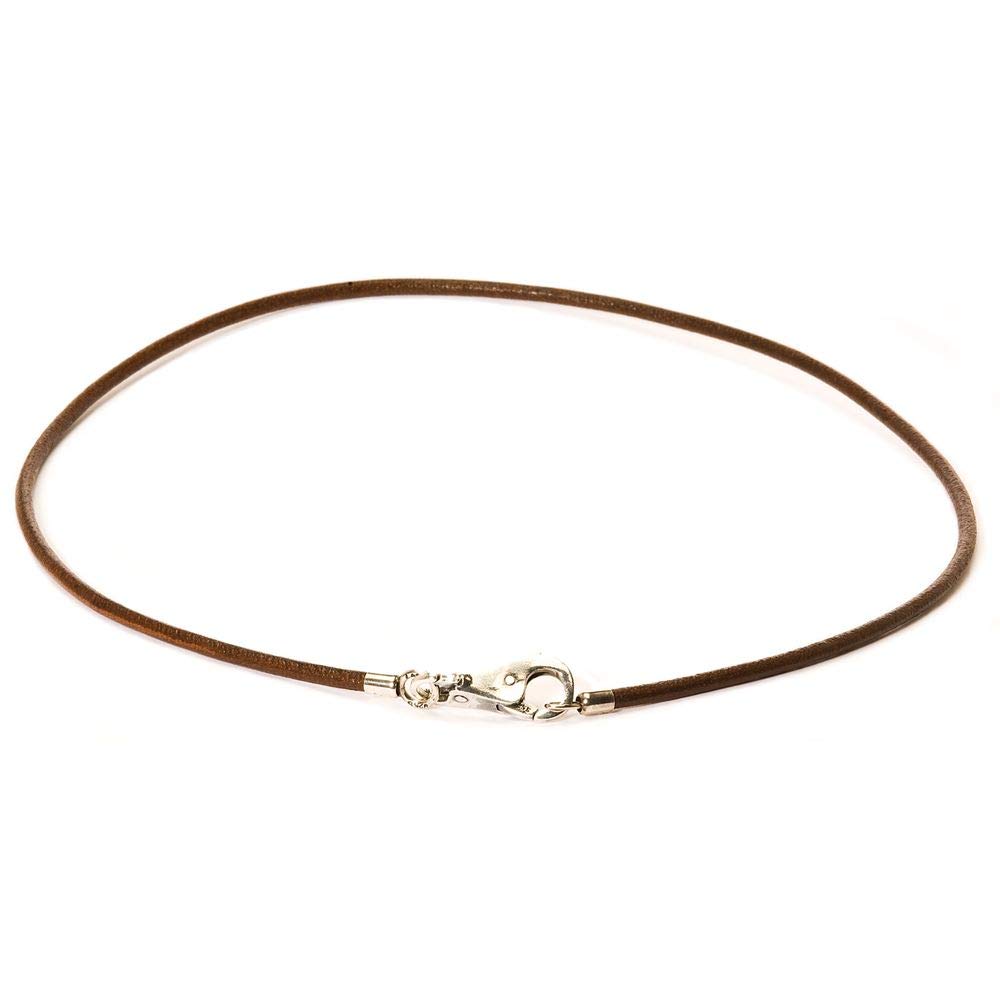 Trollbeads Lederhalskette Braun ohne Verschluss