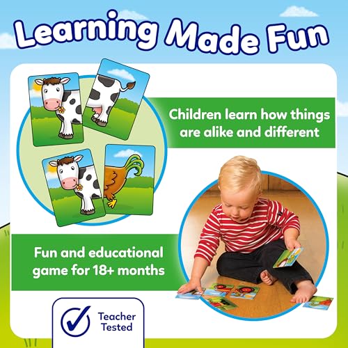 Image of Orchard Toys Animal Matching Memory Game - Educational Learning Toy for Kids 3-7 Years | Preschool Brain Development Activity | Cognitive Skills Building Game