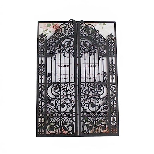 MillaSaw Black Gate Invitation Laser Cut...