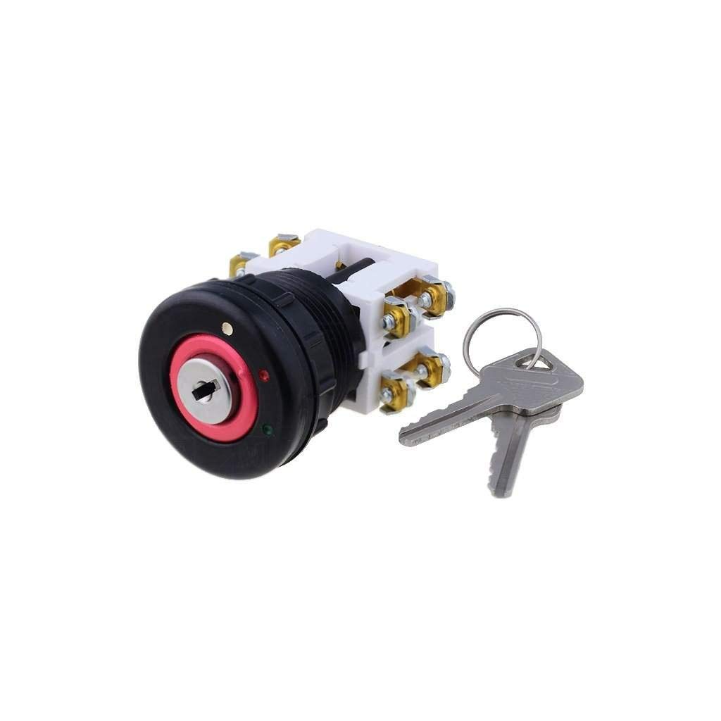 N5-1 N/2 Commutatore: rotativo con chiave 30mm rosso PROMET