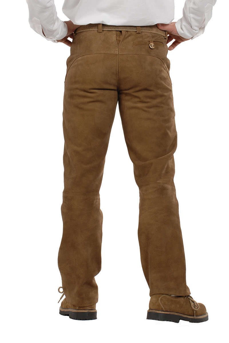 Almsach Herren Lange Lederhose Hellbraun 'Vincent', REHBRAUN (Hellbraun), 44