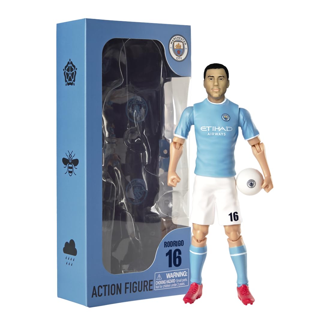 Sockers Rodrigo Manchester City Player Action Figure 20cm Articulated Toy Football Fans Gift for Kids Football (Rodrigo)