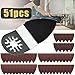 51-Piece Oscillating Tool Sanding Kit: 1x 35x80mm Stainless Steel Finger Sanding Disc + 50x 35x50mm Triangular Sandpaper (60-240 Grit) for Multi-Max, Multi-X,