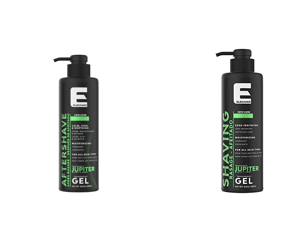 E Elegance Shaving Bundle, Includes Minty Cool Jupiter Shaving Gel and After Shave For a Fresh, Smooth, Shaving Experience each 16.9oz image 2