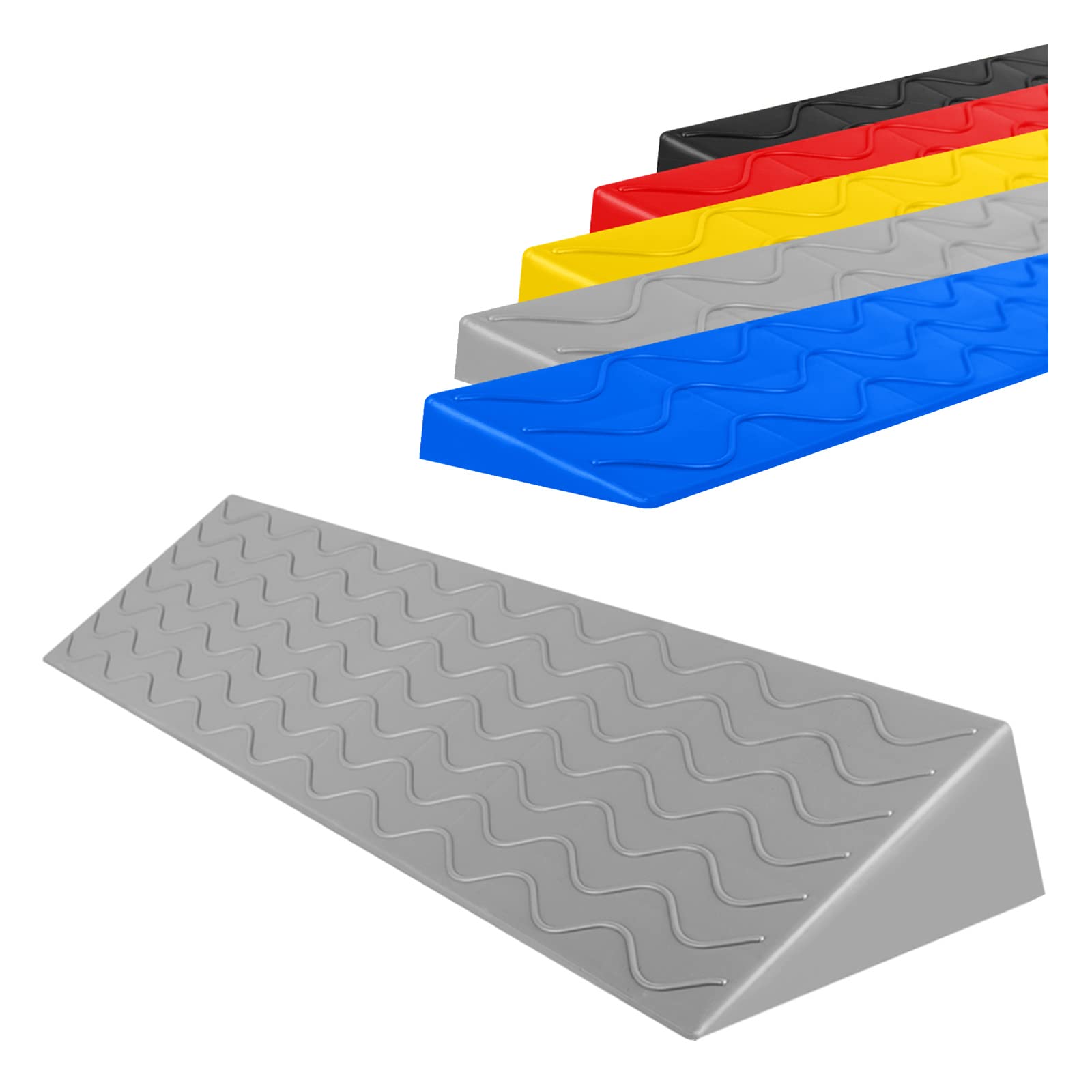 Rampa portátil para Silla de Ruedas para Puertas, bordillos, umbrales Interiores, Alfombrilla para escalones, Canal de elevación de 1 a 10 cm para Barrer, Robots, Bicicletas, Scooters y Equi