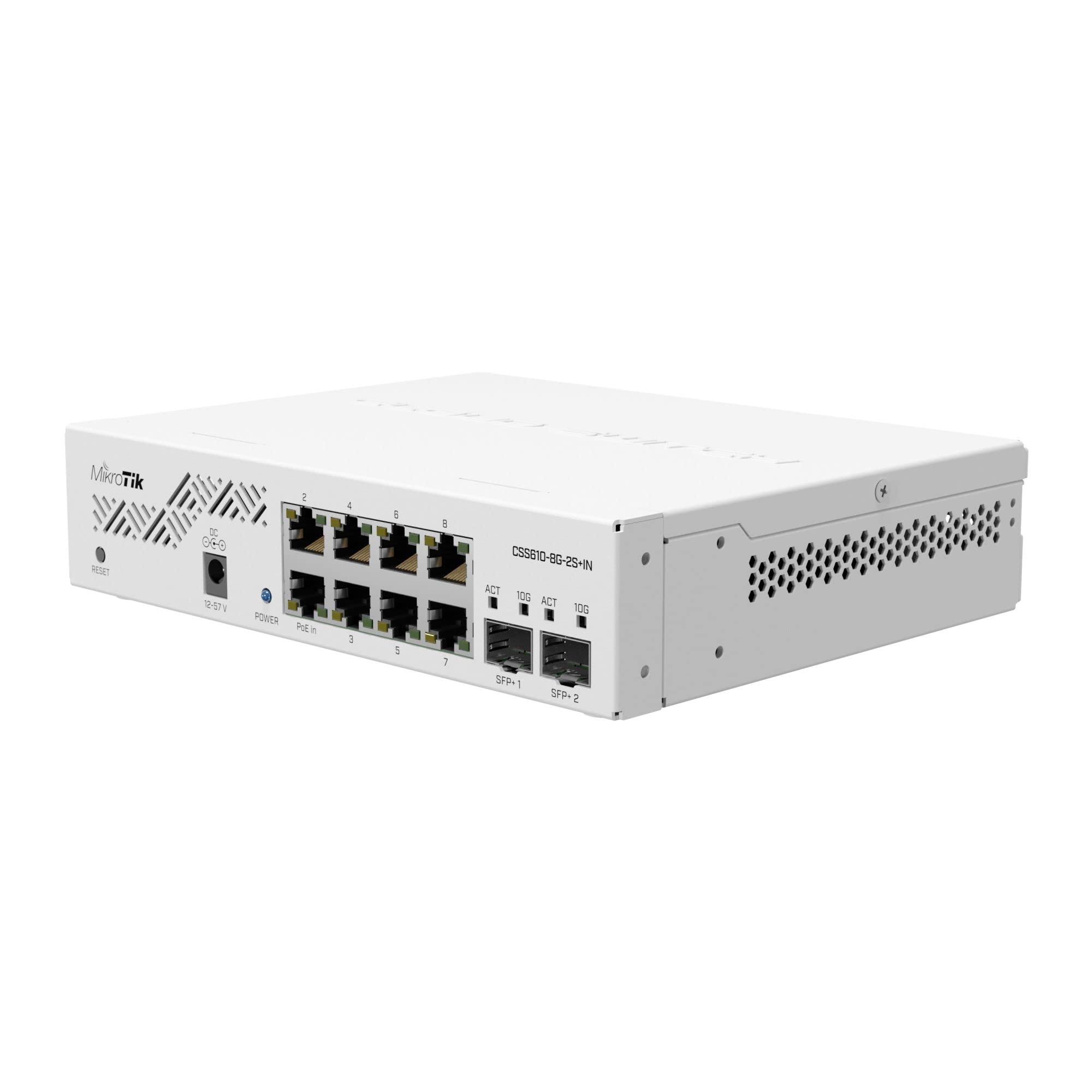 Mikrotik Cloud Smart Switch Css610-8G-2s+in - Switch - Smart - 8 X 10/100/1000 + 2 X 10 Gigabit Sfp+ - An Rack Montierbar, Desktop - Passives Poe - G