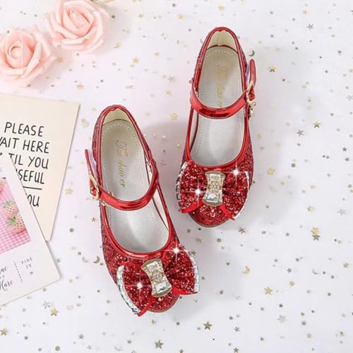 Children's Girl Mary Jane Bright Shoes Low Heel Princess Flower Wedding Birthday Party Dress Low Heel Flats2